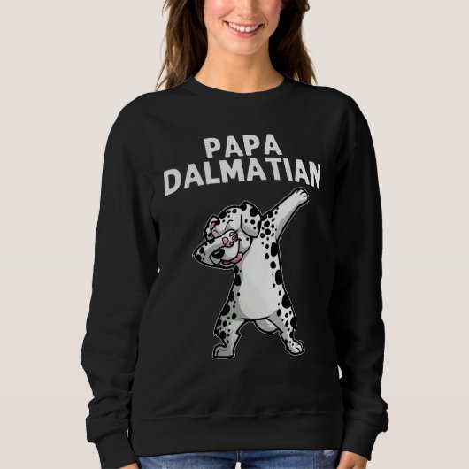 Sweatshirt Cool Dalmatian For Men Dad Dalmatians Hip Hop Dabb (Devant)
