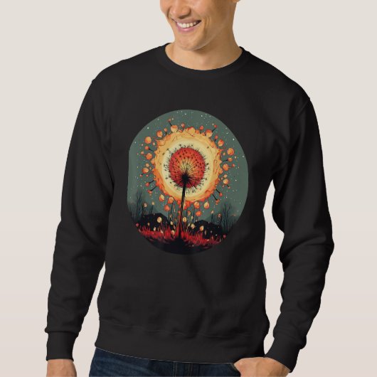 Sweatshirt Cool Dandelion Flames with Seeds (Devant)