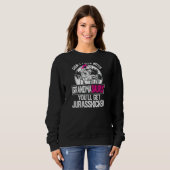 Sweatshirt Cool de femmes Grandmasaurus Dinosaur Rex Mère mig (Devant entier)