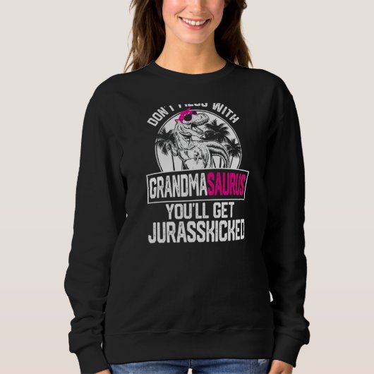 Sweatshirt Cool de femmes Grandmasaurus Dinosaur Rex Mère mig (Devant)