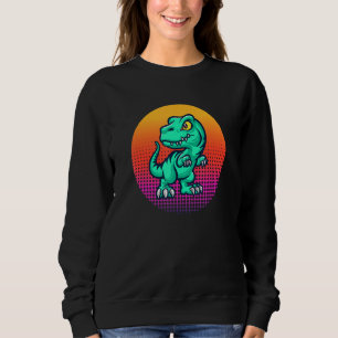 Sweatshirt Cool Dinosaur Rex Oiseau animal au coucher du sole