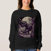 Sweatshirt Cool Dinosaurs Space Graphic Fantasy Art (Devant)
