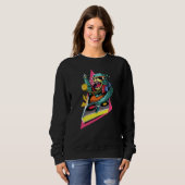 Sweatshirt Cool DJ Music Animal Bear (Devant entier)
