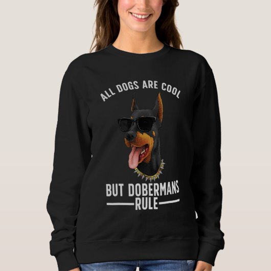 Sweatshirt Cool Doberman Pour Hommes Dobie Pinscher Puppy D (Devant)