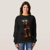 Sweatshirt Cool Doberman Puppy (Devant entier)