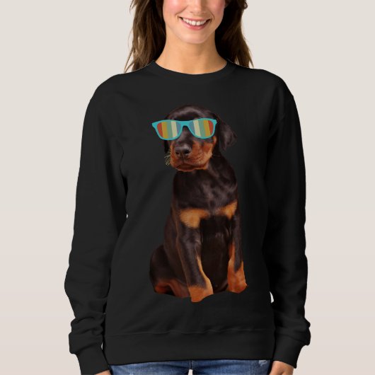 Sweatshirt Cool Doberman Puppy (Devant)