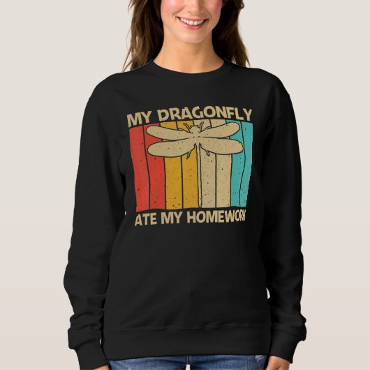 Sweatshirt Cool Dragonfly For Kids Boys Entomology Insect (Devant)