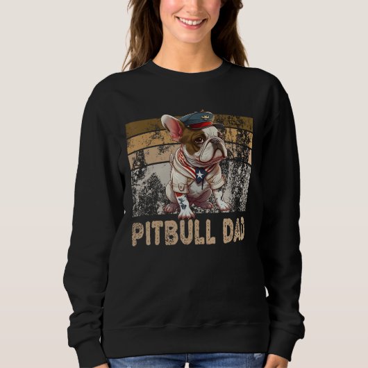 Sweatshirt Cool English Pitbull Dad Pitbull Owner Dog Father' (Devant)