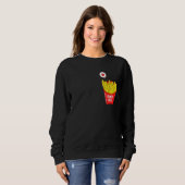 Sweatshirt Cool Français Fries Pocket Novelty Graphisme Tee - (Devant entier)
