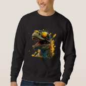 Sweatshirt Cool fun dinosaur raptor with sunglasses  4 (Devant)
