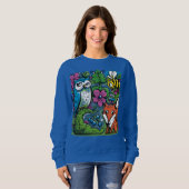 Sweatshirt Cool Funny Forest Animaux Graffiti Art (Devant entier)