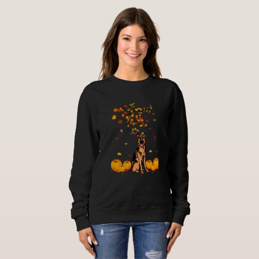 Sweatshirt Cool German Shepherd Dog Autumn Thanksgiving (Devant entier)