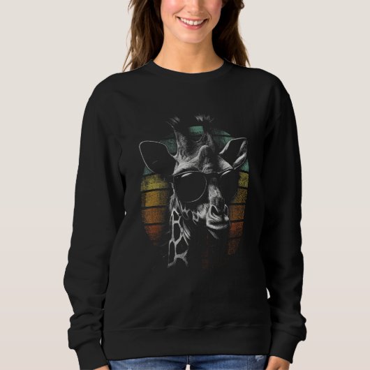 Sweatshirt Cool giraffe Africa Savannah Safari Giraffe motif  (Devant)