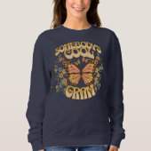 Sweatshirt Cool Gram Butterfly Wild Flower Vintage Retro (Devant)