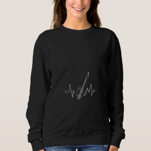 Sweatshirt Cool Heartbeat de guitare électrique pour guitaris