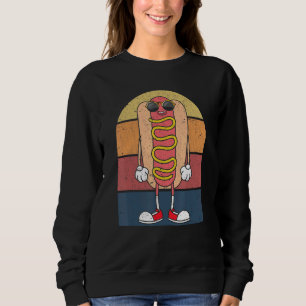 Sweatshirt Cool Hot Dog Fast Food Lunettes de soleil Weiner F