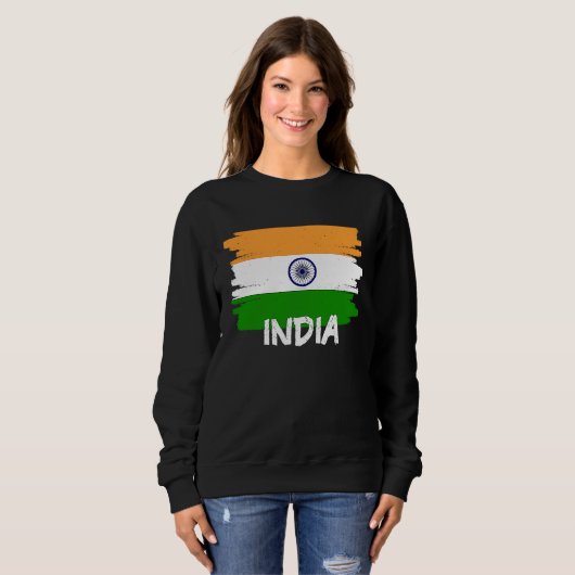 Sweatshirt Cool India Flag (Devant entier)