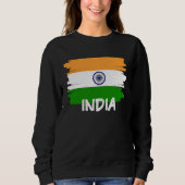 Sweatshirt Cool India Flag (Devant)