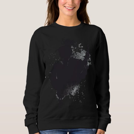 Sweatshirt Cool Japanese Artwork Samurai Warrior Ink Style (Devant)