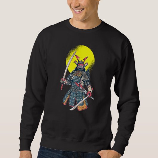 Sweatshirt Cool Japonais Samurai Japon Guerrier Sword Fighter (Devant)
