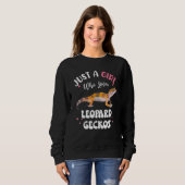Sweatshirt Cool Leopard Gecko For Girls Women Pet Lizard Rept (Devant entier)