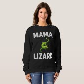 Sweatshirt Cool Lizard Pour Femmes Maman Gecko Green Reptile (Devant entier)