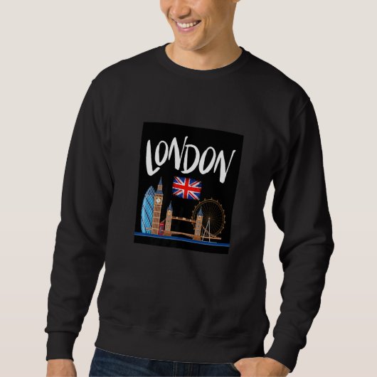 Sweatshirt Cool London Famous Landmarks London London (Devant)