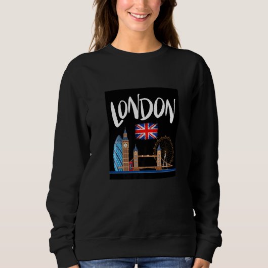 Sweatshirt Cool London Famous Landmarks London London (Devant)