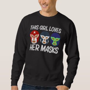 Sweatshirt Cool Lucha Libre Pour Filles Femmes Luchador Mexic