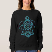 Sweatshirt Cool Mandala Sacred Geometry Turtle 4 (Devant)
