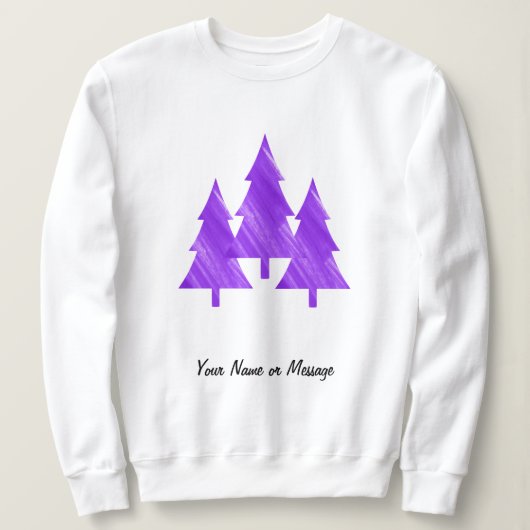 Sweatshirt Cool minimaux sur mesure esthétique Arbres pourpre (Design devant)