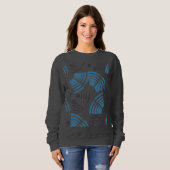 Sweatshirt Cool, moderne, bleu abstrait tendance (Devant entier)