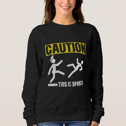 Sweatshirt Cool Molon Labe Spartacus Fighter Motivation Sayin (Devant)