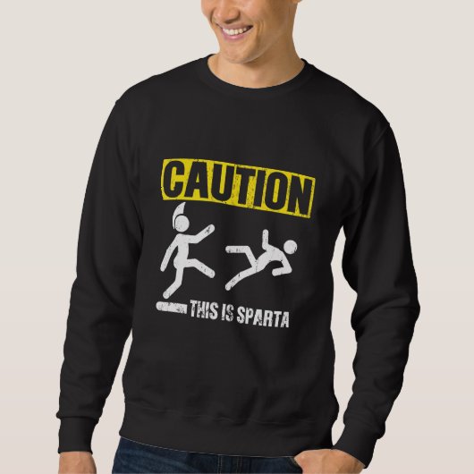 Sweatshirt Cool Molon Labe Spartacus Fighter Motivation Sayin (Devant)