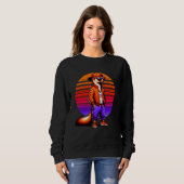 Sweatshirt Cool mongole moderne style urbain Sunset Art rétro (Devant entier)