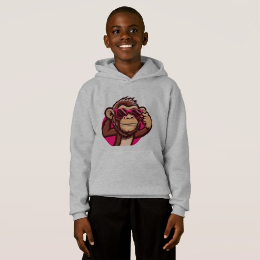 Sweatshirt cool Monkey Squad (Devant entier)