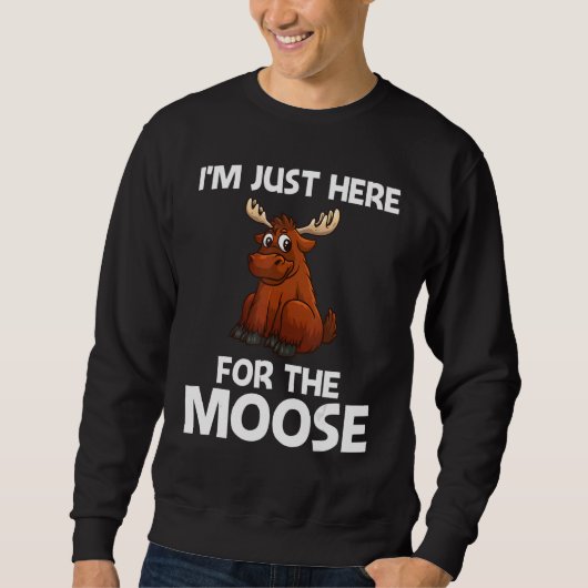 Sweatshirt Cool Moose For Men Women Deer Alaska Moose Reinde (Devant)