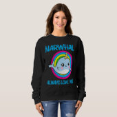 Sweatshirt Cool Narwhal Pour Hommes Femmes Arc En Ciel Tusk M (Devant entier)