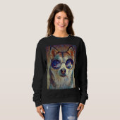 Sweatshirt Cool Paint Husky (Devant entier)