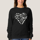 Sweatshirt Cool Pickleball   Heart Shape Valentines Day (Devant)
