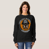 Sweatshirt Cool Pitbull Grand-père (Devant entier)
