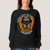 Sweatshirt Cool Pitbull Grand-père (Devant)