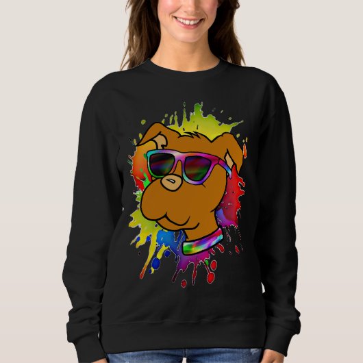 Sweatshirt Cool Pitbull Puppy (Devant)