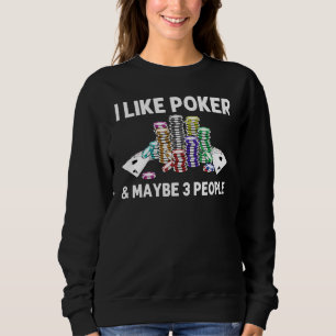 Sweatshirt Cool Poker Art Pour Hommes Femmes Jeu Casin De Jeu