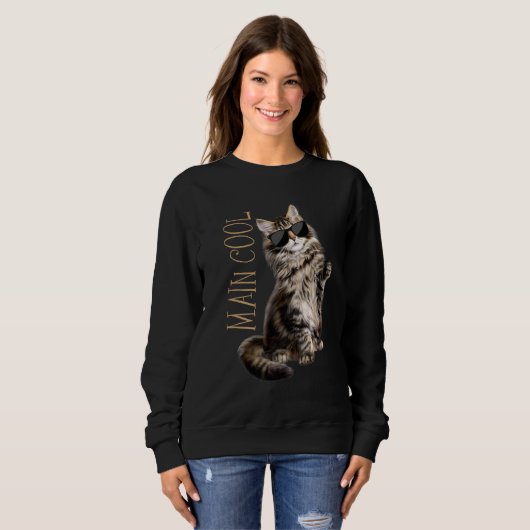 Sweatshirt Cool principal du chat Maine Coon (Devant entier)