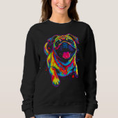 Sweatshirt Cool Pug Dog (Devant)