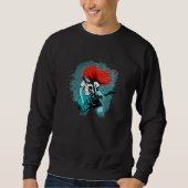 Sweatshirt Cool red haired Rock n Roll Girl (Devant)