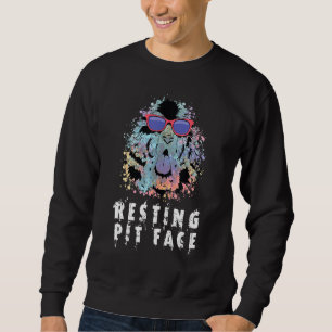 Sweatshirt Cool Repose Pit Visage Chien Visage Visage Drôle A
