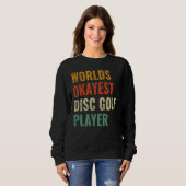Sweatshirt Cool Retro Disc Golf Sport 3 (Devant entier)