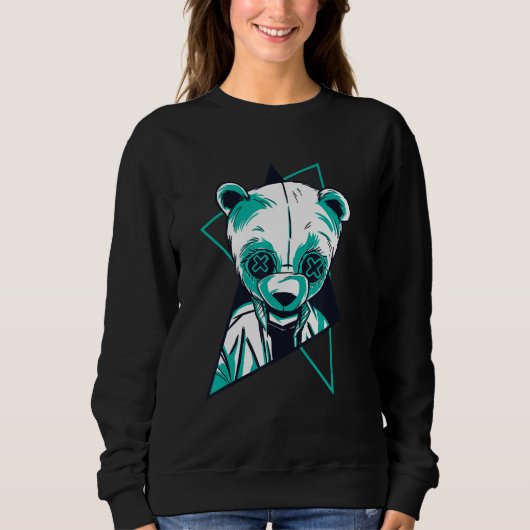 Sweatshirt Cool Retro Panda (Devant)